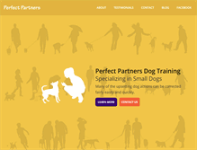 Tablet Screenshot of perfectpartnersdogtraining.com